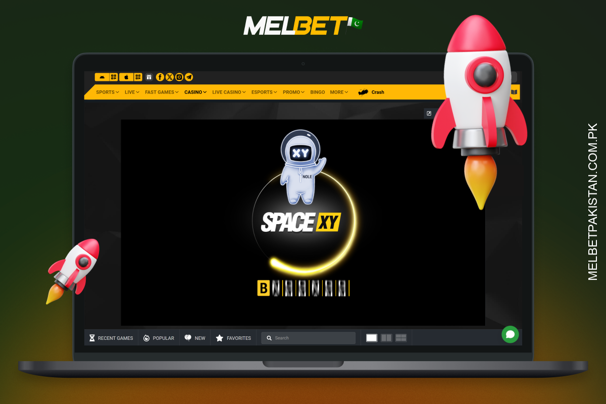 To enjoy the Space XY game at Melbet, choose between demo and real money modes, control the X and Y coordinates of the rocket, and hit the Payout button when you feel satisfied with your winnings